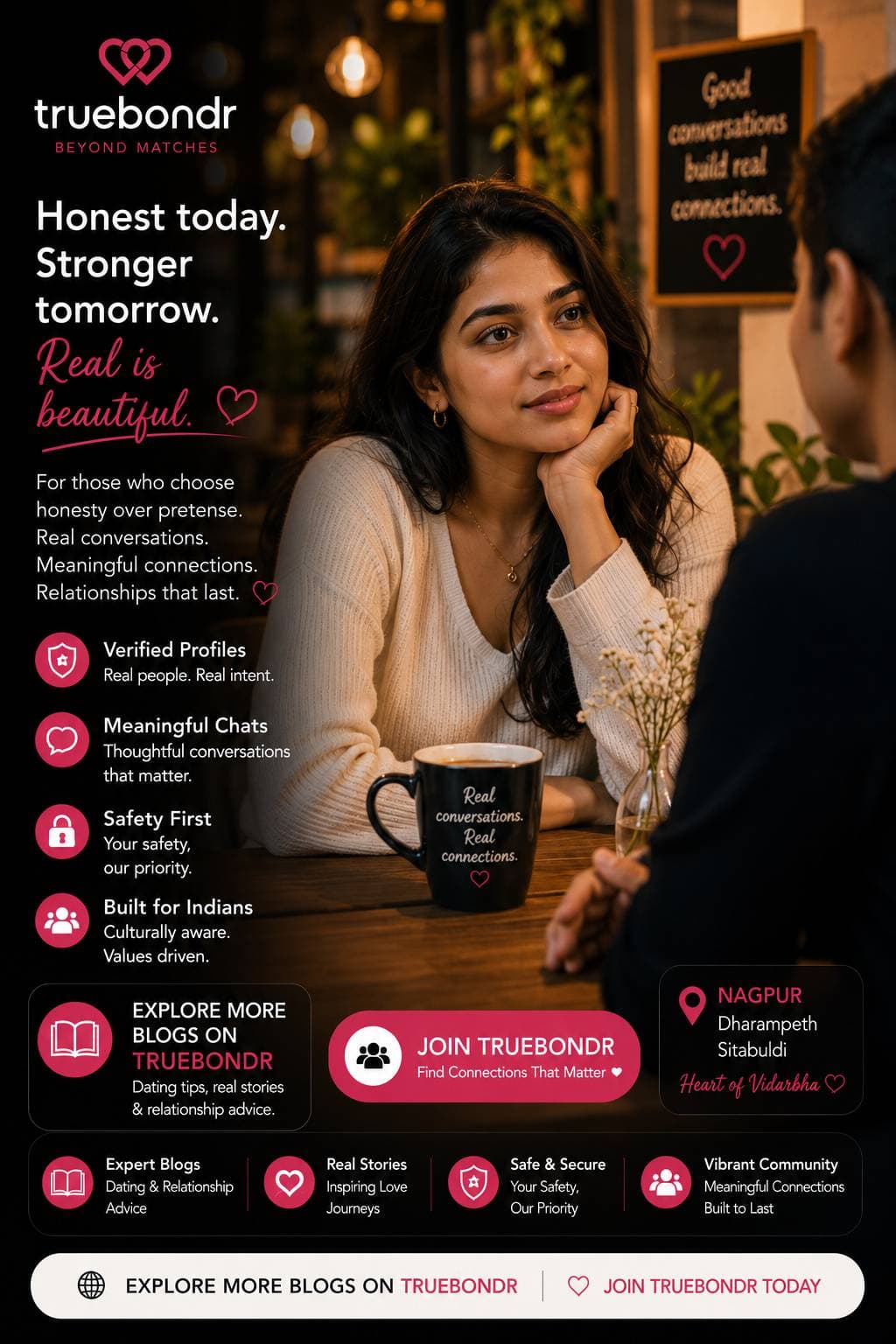 How to Talk About Past Relationships on a Dating App — Guide for Indian Women 2026 | TrueBondr How to Talk About Past Relationships on a Dating App — Guide for Indian Women 2026 | TrueBondr