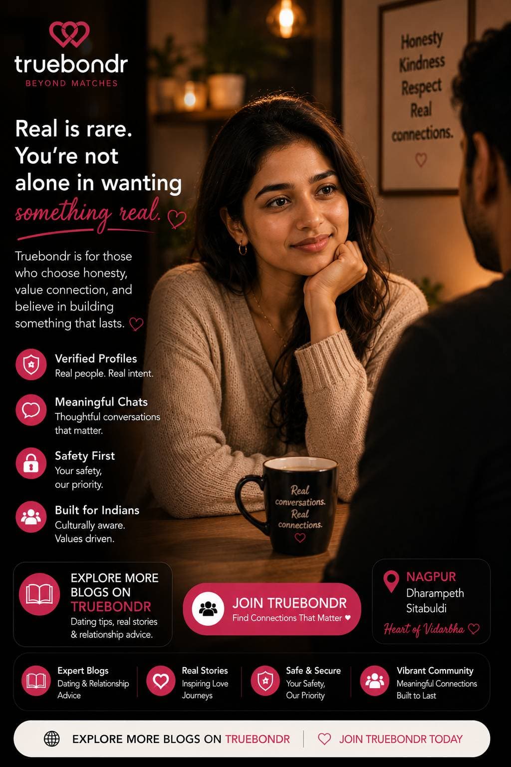 How to Build a Real Emotional Connection on a Dating App — Guide for Indian Women 2026 | TrueBondr How to Build a Real Emotional Connection on a Dating App — Guide for Indian Women 2026 | TrueBondr
