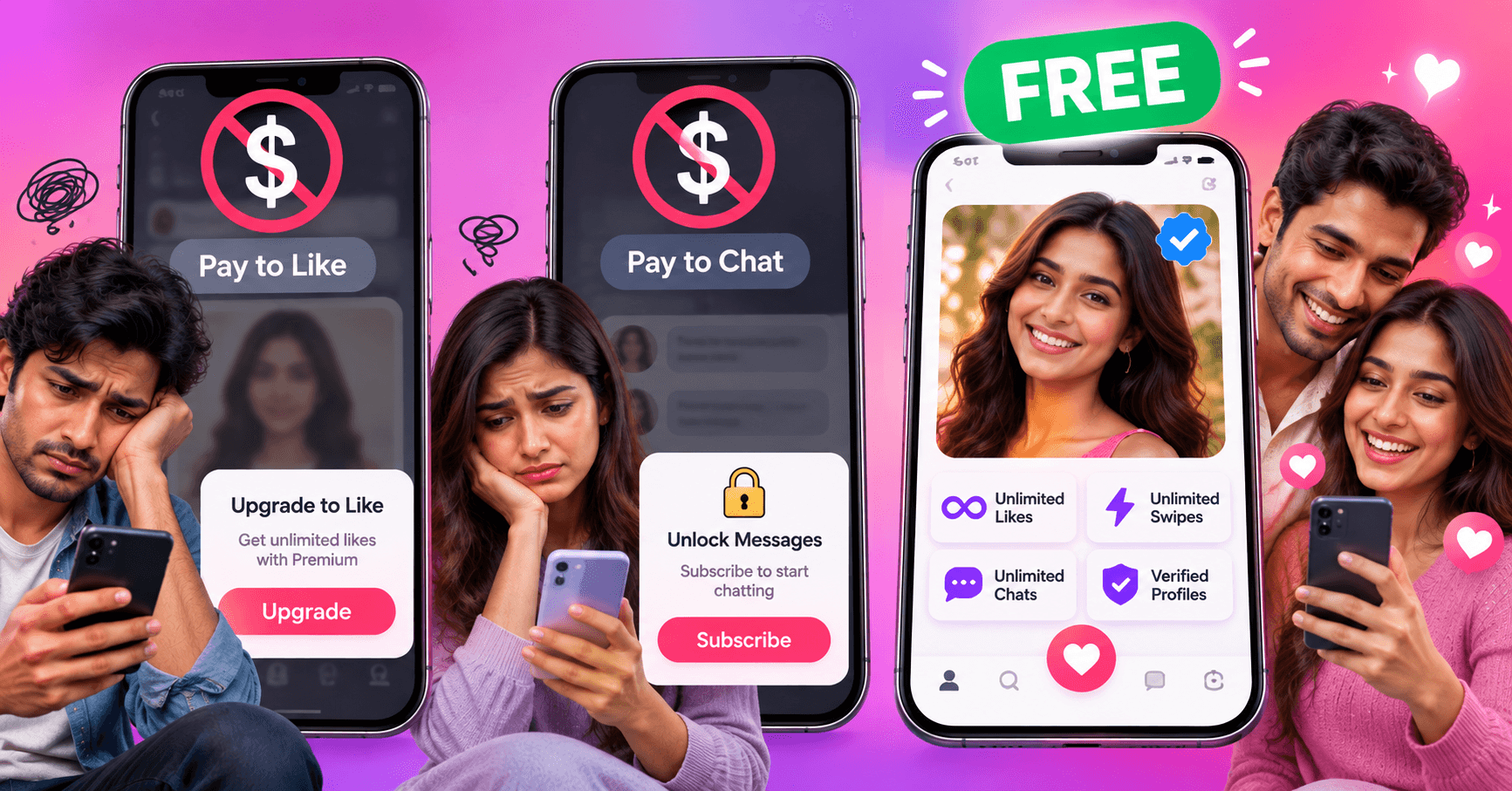 100% Free Dating Apps India 2027: No Hidden Charges, No Payment Required